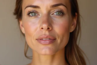 Résultat naturel après injections de botox sur un visage lisse